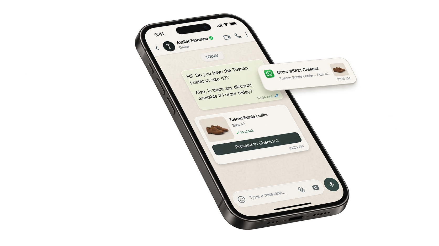 Sell directly on WhatsApp & Telegram.